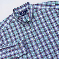 Vineyard Vines Tucker Shirt Men's XXL Multicolor Plaid Slim Fit Button Down
