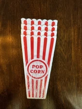 Novelty Place Popcorn Box Plastic Red 4” Square X 8” Deep (4pack)