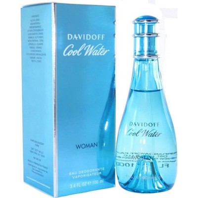 DAVIDOFF COOL WATER 3.4 OZ EAU DEODORANT SPRAY FOR WOMEN NEW IN BOX (DAMAGED)