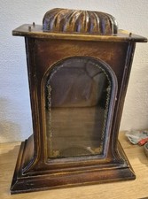 Antique Empty Wooden Mantel or Bracket Clock Case