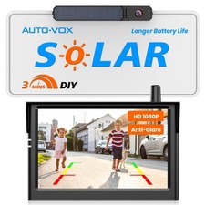 AUTO-VOX Solar Wireless Backup Camera:3 Mins DIY Installation  Upgraded 5"...