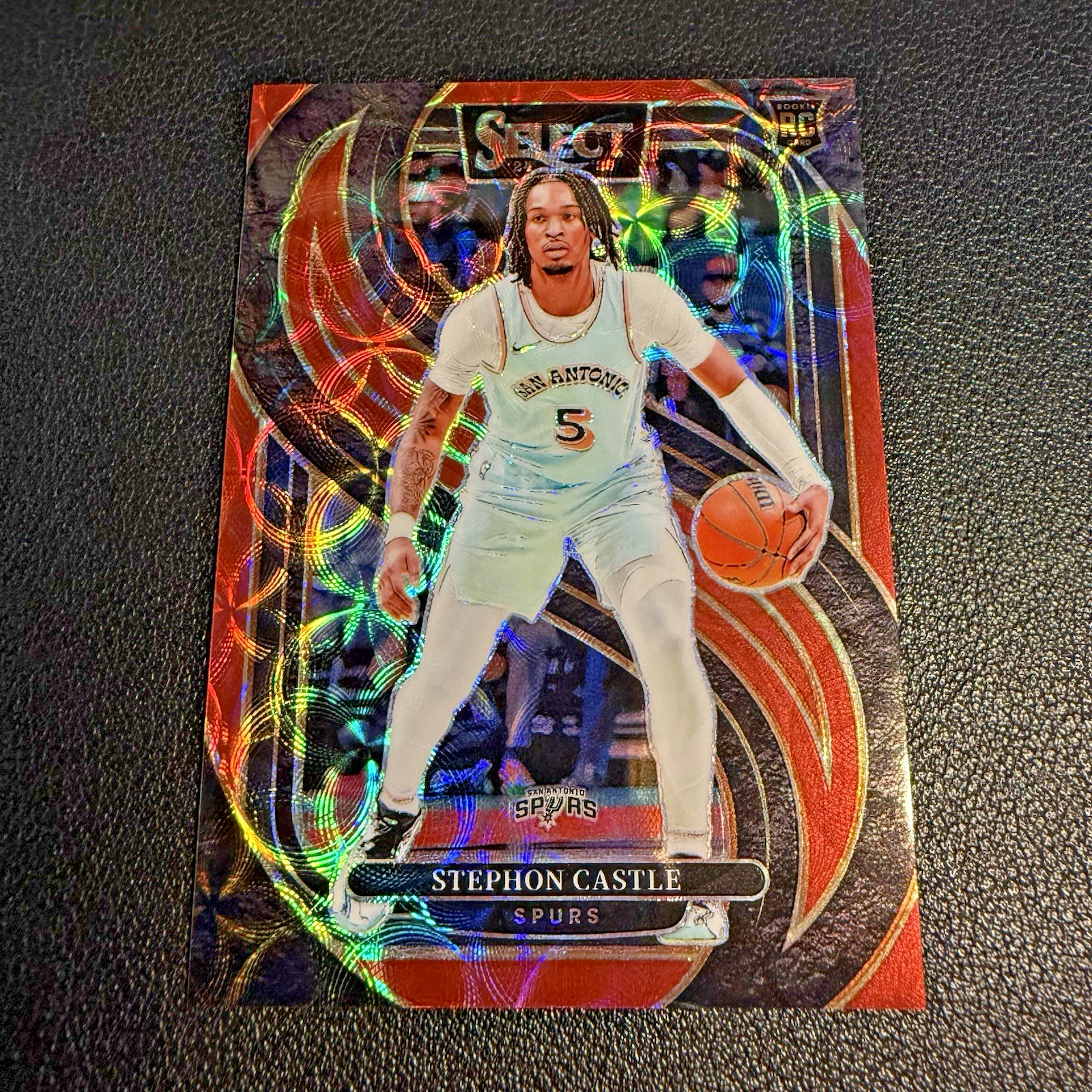 2024-25 Panini Select Stephon Castle Premier #175 Red Scope Prizm /249 (RC)