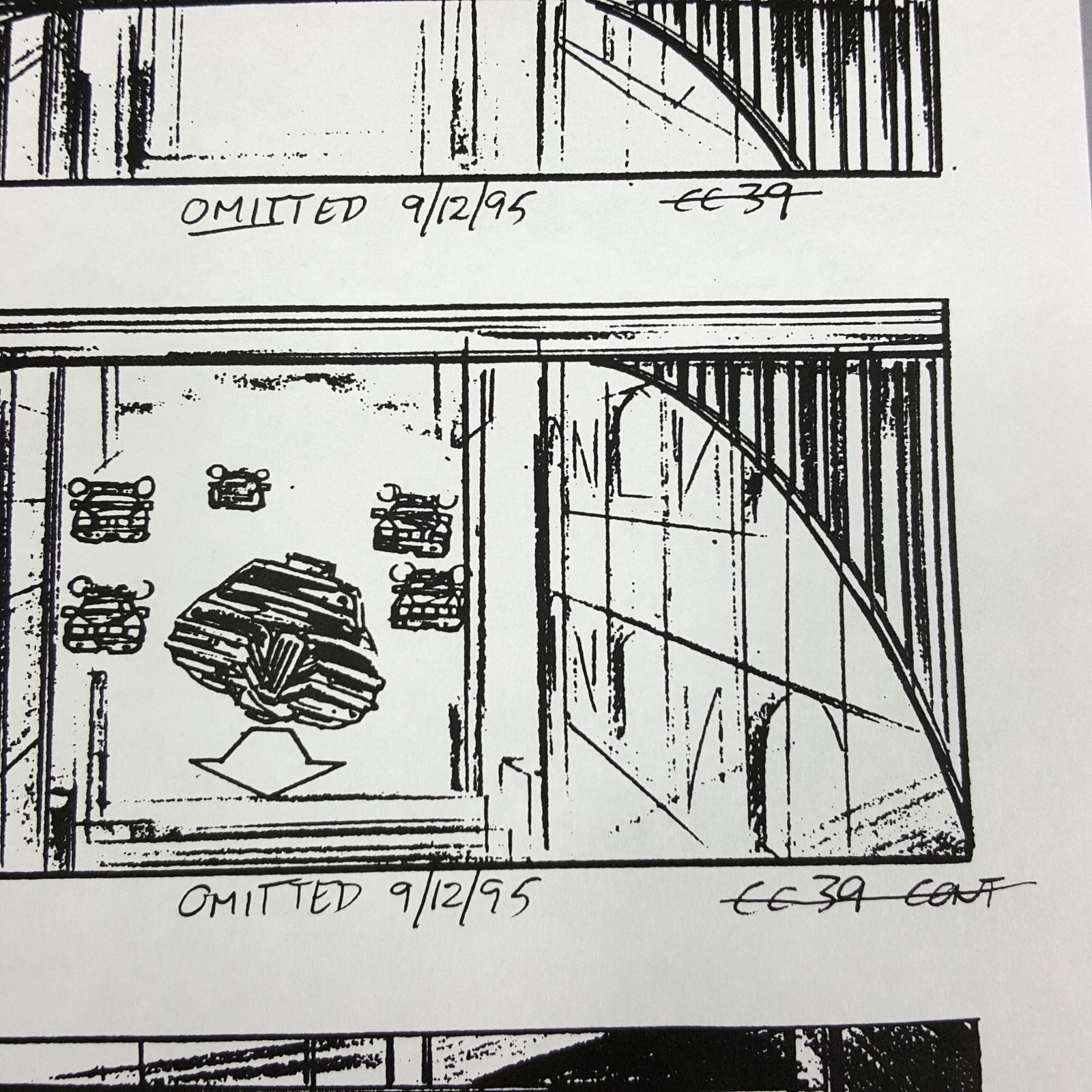 Image 12 of The Fifth Element - Production Used Storyboard, Cab Chase 59.38-39 , COA