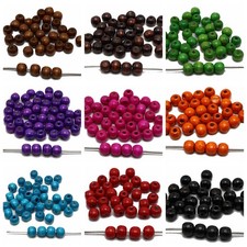 200 Round Wood Beads 10mm(3/8") Wooden Beads Jewelry Making Color for Choice
