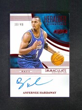 2024-25 Panini Immaculate Anfernee Hardaway Heralded Auto Red /49