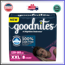 Goodnites Girls Nighttime Underwear XXL 120-165 lbs 8 Ct