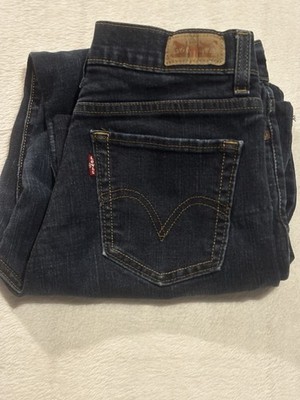 Levi's 512 Perfectly Slimming Boot Cut Jeans Womens 6M 28x27 Blue Stretch Hemmed
