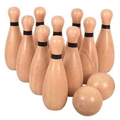 Long game NI-ROU Outdoor Giant Lawn Bowling Games Rubber Wooden Lawn Set Medium