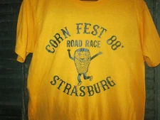 Corn Fest Vtg 1988 1980s Strasburg Ohio Road Race Screen Stars t shirt M USA MAD