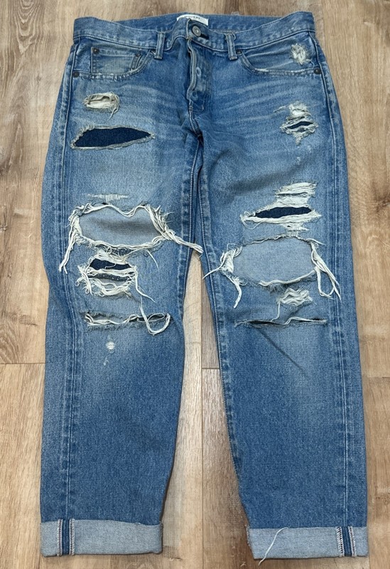 Moussy Vintage Japanese Denim Distressed Relaxed Boyfriend Jean