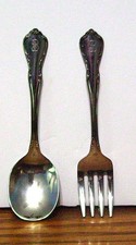 Oneida stainless, Toddletime, baby spoon and fork set Very Nice