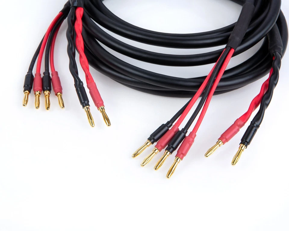 Canare 4S11 Star Quad 11 AWG BiWire Speaker Cable 1 Pair, 2 to 4 Banana, 18 Ft. - Image 3 of 4