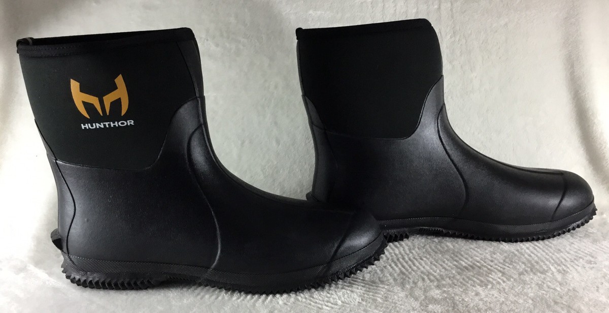 Hunthor Bottes de chasse en caoutchouc isolant pour homme, isolées et imperméables en néoprène de 6 mm (camouflage), Camouflage, 7