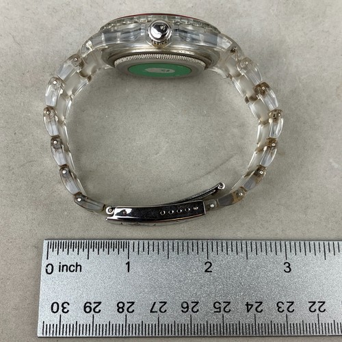 RARE A Bathing Ape Bapex 2009 Clear Pepsi Bezel Men's Watch Made by Human Japan - Picture 13 of 13