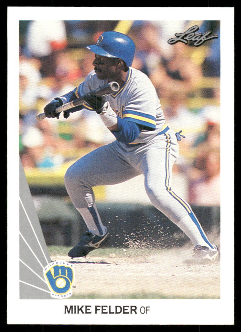 Mike Felder 1990 Leaf #480 Milwaukee Brewers