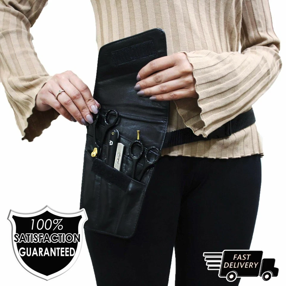 TIJERAS DE PELUQUERÍA HERRAMIENTA CINTURÓN TIJERA SOPORTE FUNDA/CINTURÓN TIJERAS BOLSA BOLSA. Foto 3 de 4