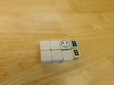 Koplow: Emotion d6, Blank dice  and one white & ivory  D6 16mm Dice lot #76 (8)