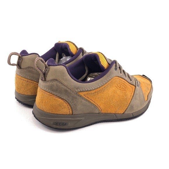 KEEN Scarpe da trekking basse outdoor in pelle arancione taglia 7 EUR 37 5 pizzo