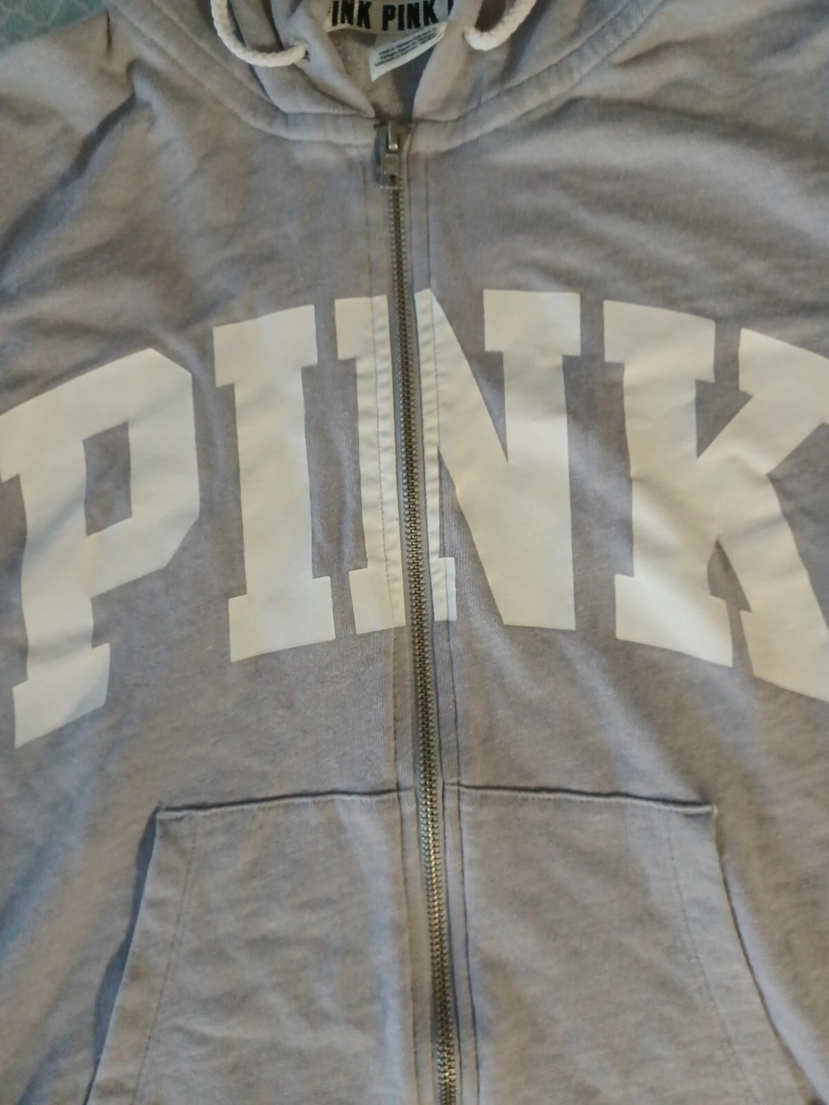UNDERCOVER Felpa donna Victorias Secret ROSA media grigia full zip leggera