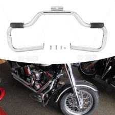 Chrome Mustache Highway Engine Guard Crash Bar For Harley 00-17 Softail FL FLSTN