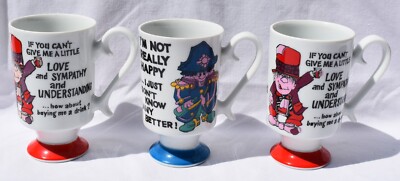 Royal Crown - Arnart - SMUG MUGS - THE DRUNKS - Set of 3 - 4 3/4'' MUGS