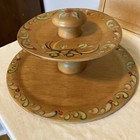 Vintage Woodcroftery Tiered Wooden Painted Plates — photo 5