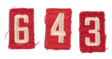 Boy Scouts of America BSA Red White Patch Troop Numbers Lot of 3