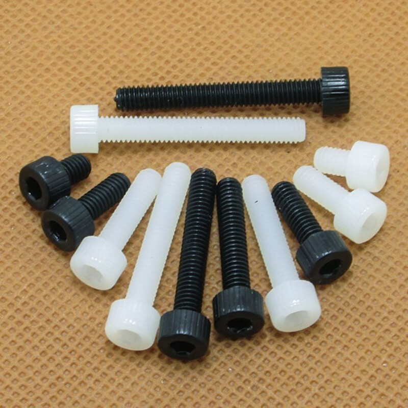 Ochoos 25-Pack ABS Non-Threaded Standoff Spacers – M3 To M8 Inner Diameter, 2-25mm Lengths, Black & White, For Screws & Bolts