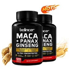 Maca + Ginseng 120 capsules - Enhances energy and endurance, improves memory