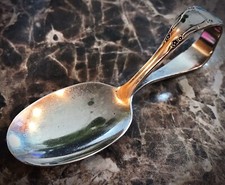 Vintage Oneida Community Silverplate Baby Spoon - Monogrammed 3-1-80