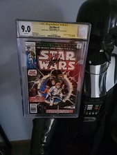 Star Wars #1 CGC SS Signed Stan Lee  Mark Hamill Howard Chaykin 1977 1st Print