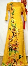 ao dai vietnamese dress not with pant gam van go in 3d FINAL SALE