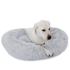 soft round dog bed
