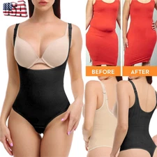 Women Tummy Compression Underwear Slimming Thong Panty Full Body Shaper Bodysuit