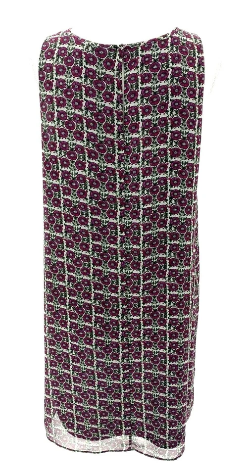 Vestido BCBGeneration Mujer Grande Sin Mangas Gris Púrpura Floral Sin Mangas Verano Foto 3 de 4