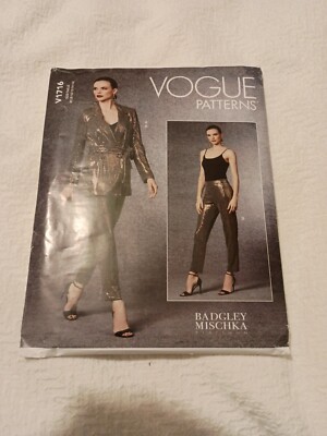 Vogue V1716 Designer Badgley Mischka Jacket & Pants Misses 8 - 16 Uncut Unused 