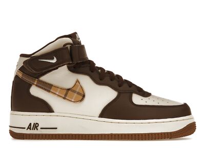 air force 1 mid plaid brown