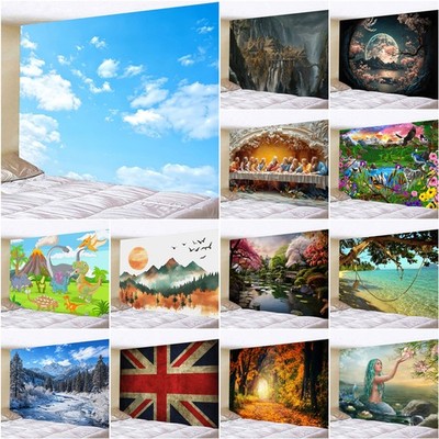 3D Große natürliche und abstrakte Landschaft Wandbehang Wandteppich Hintergrund