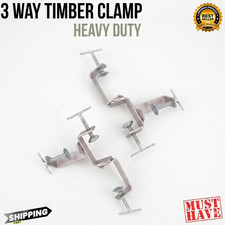 3-Way Timber Clamps Adjustable 2PCS for Precise Corner Alignment & Construction