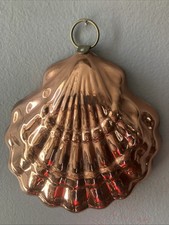 Vintage Copper Seashell Jello Mold Decoration Kitchen Wall Hanging