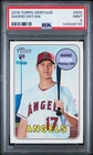 2018 TOPPS HERITAGE #600 SHOHEI OHTANI ROOKIE RC PSA 9