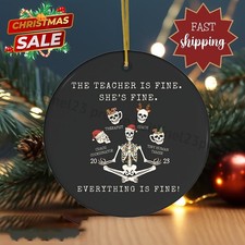 Funny Christmas Gift Ornament for Teacher, Teacher Gift Xmas Ornament, Teache...