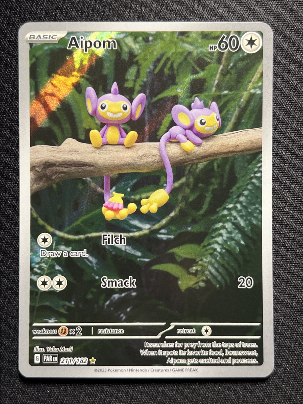 Pokemon Card - Aipom Paradox Rift 211/182 Illustration Rare