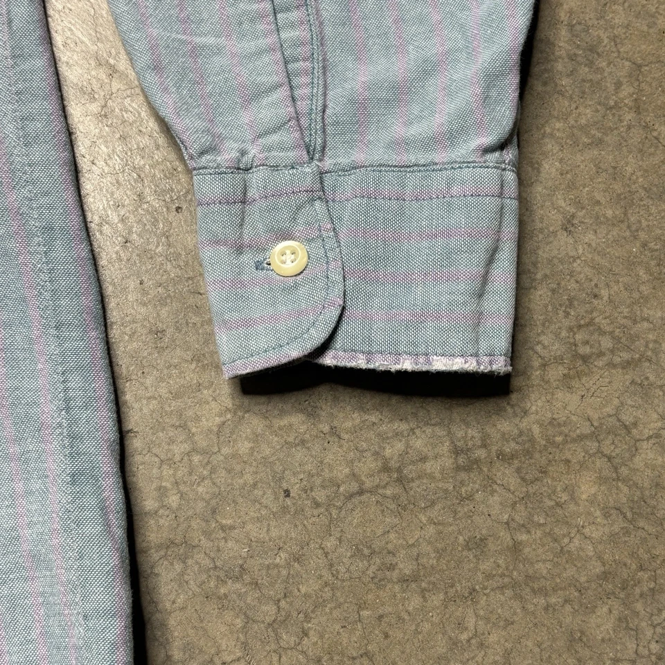 Camisa Berkeley Vintage 100% Algodón Rayas Abotonada Foto 4 de 4