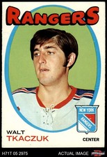 1971 Topps #75 Walt Tkaczuk Rangers-Hockey 7 - NM