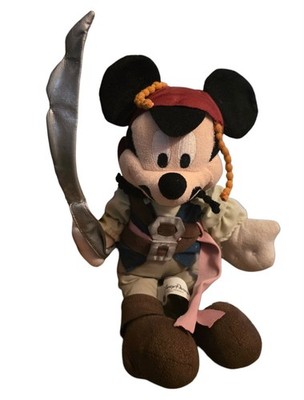 Disney Parks Pirates Of The Caribbean Mickey Mouse Captain Jack Sparrow 12'' 