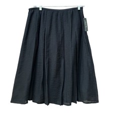 NIC  ZOE Skirt - Black Lined Dressy Knee Length, A-Line Layered Size 8 NWT