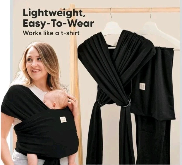 Baby Wrap Carrier Ring Sling - Easy to Wear, Adjustable D-Lite Baby Carrier