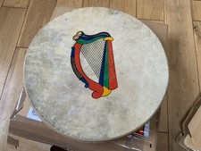 Vintage Malachy Kearns irische Bodhran Trommel 16"... mit Schl&auml;gel und passender Tragetasche