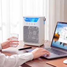 HOMCOM 4-in-1 Mini Air Cooler, Portable Air Conditioner for Bedroom, Refurbished